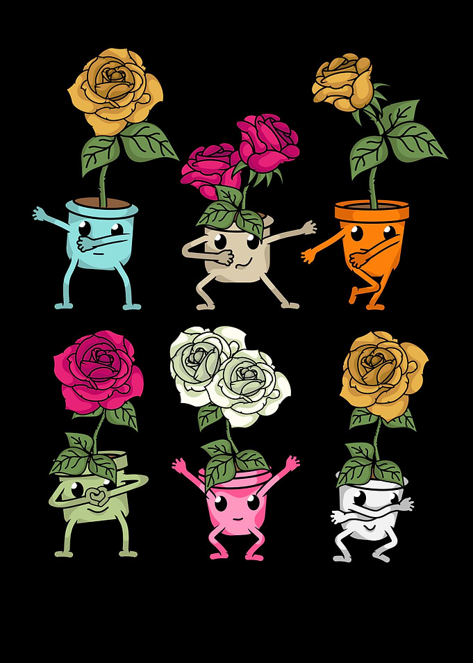 Cute Roses Plant Lover Florist Gift Women Plants Roses