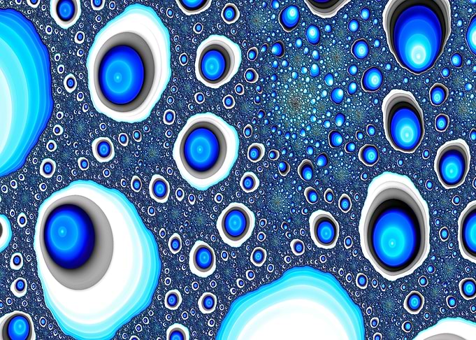 Blue Fractal Abstract