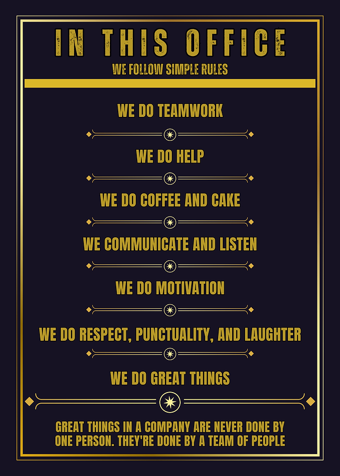 In This Office Rules Poster