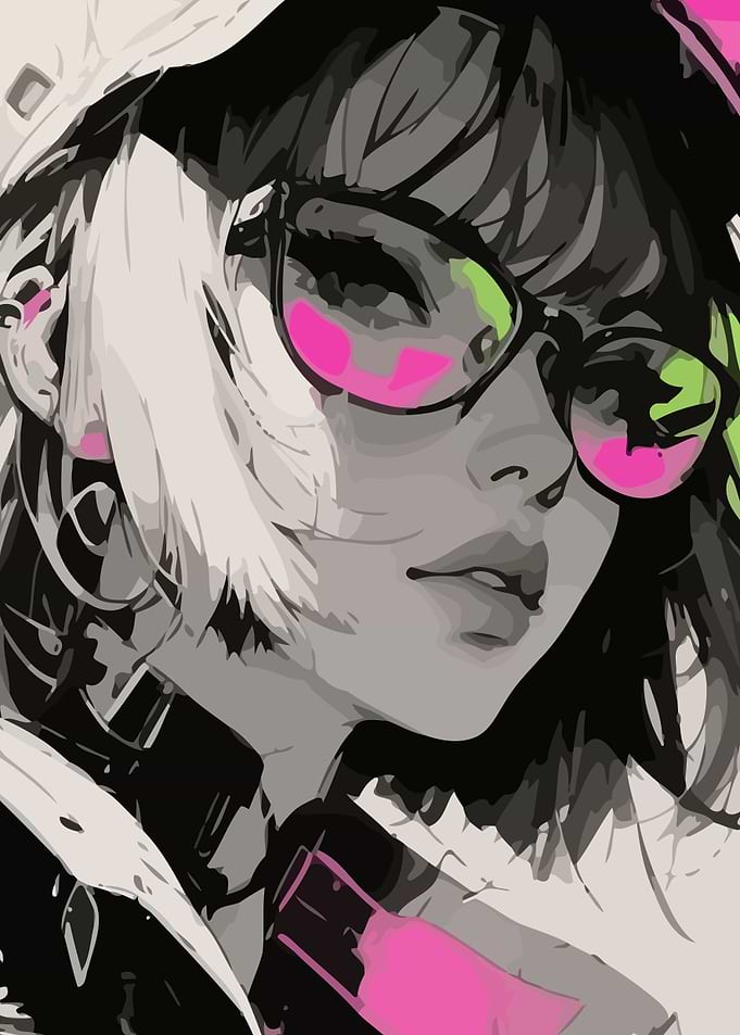 Stylish Girl with Sunglasses Portrait