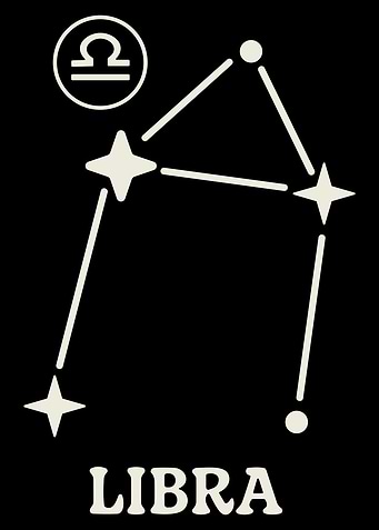 Libra Constellation Zodiac Sign Illustration