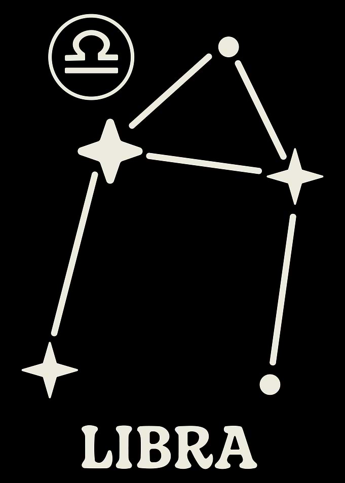 Libra Constellation Zodiac Sign Illustration