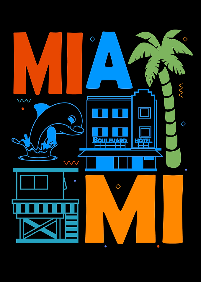 Miami Florida Souvenir Men Women Beach Holiday Miami
