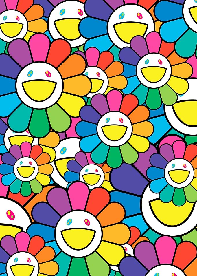 Colorful Smiling Flower Pattern