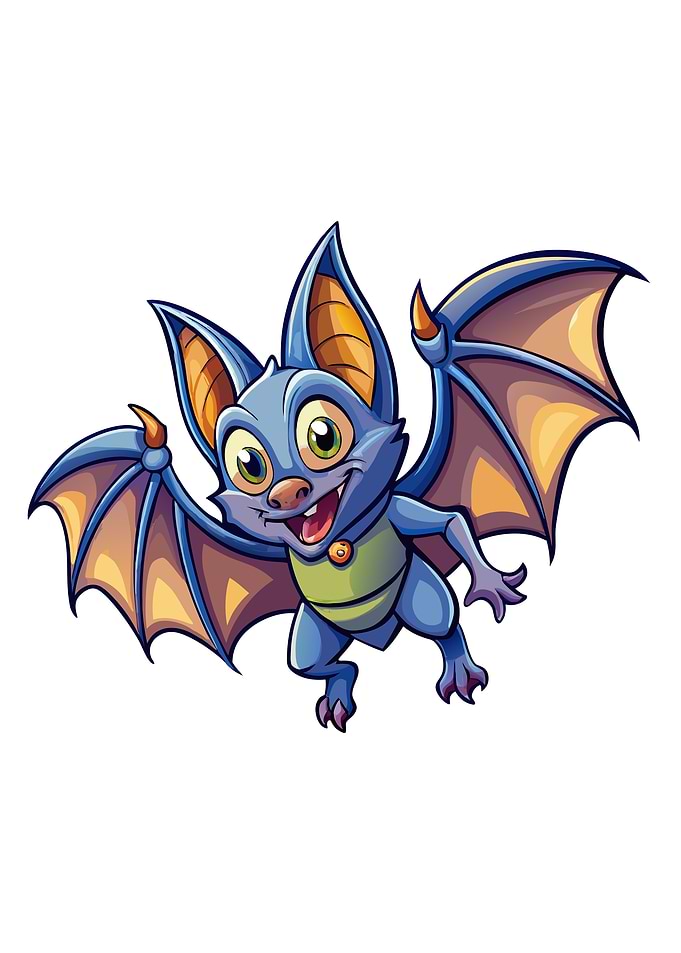 Cartoon Bat Character Illustration