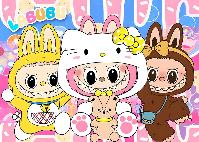 Labubu characters in costume