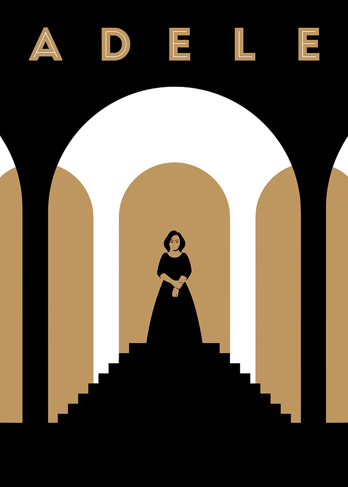 Adele minimalist art deco poster