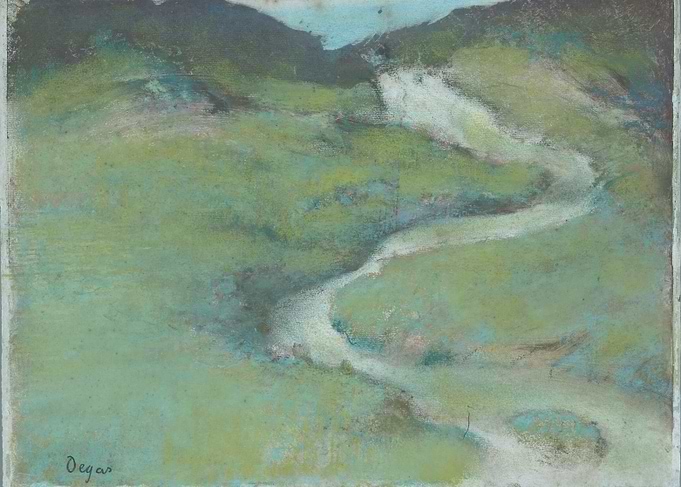 Green Landscape with Winding River