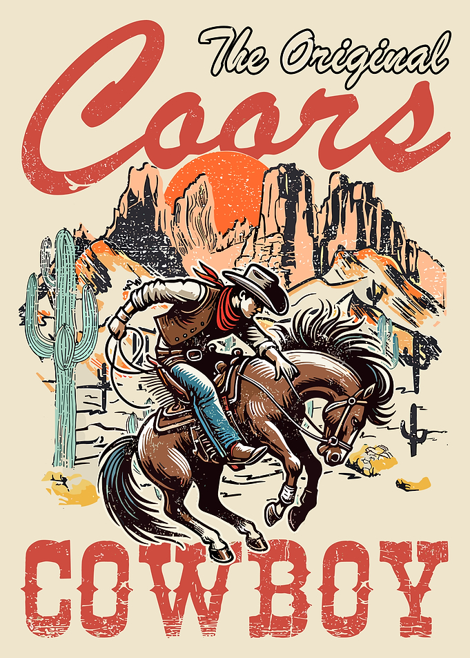 The Original Coors Cowboy Illustration