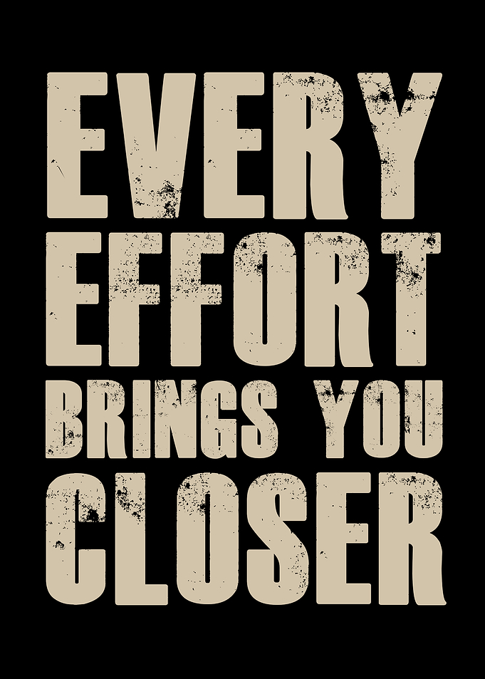 Motivational Mindset & Growth Wall Art Every Effort Closer