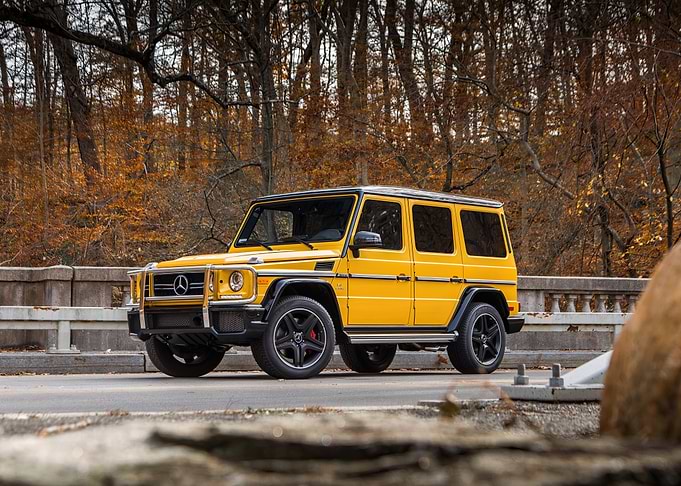Yellow Mercedes-Benz G-Class SUV