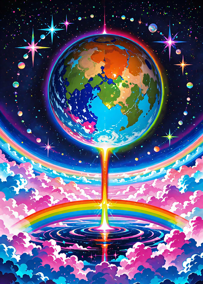 Rainbow Earth – Cosmic Fantasy in Space