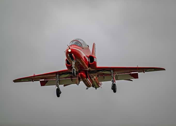 Red Arrows Jet Aircraft Landing Approach