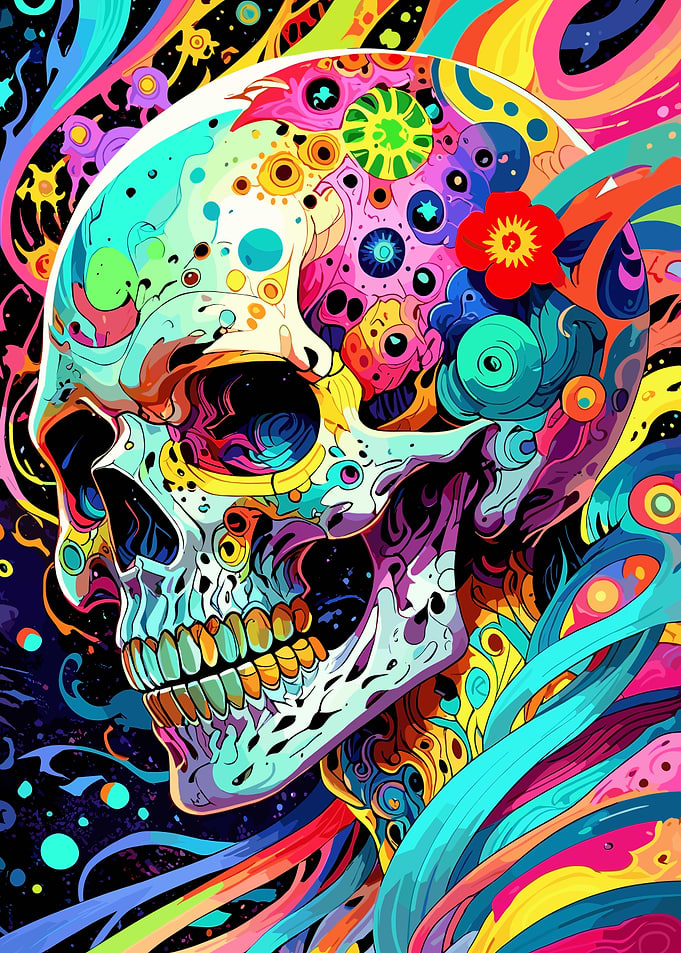 Psychedelic Skull