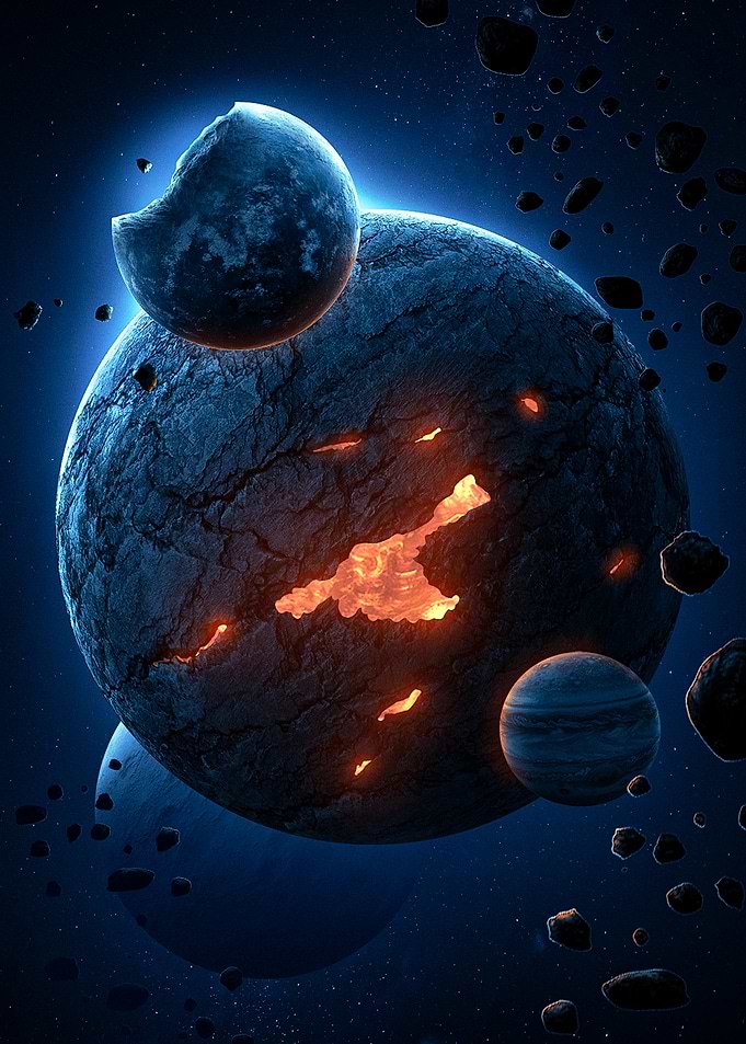 Planets and Asteroids in Space