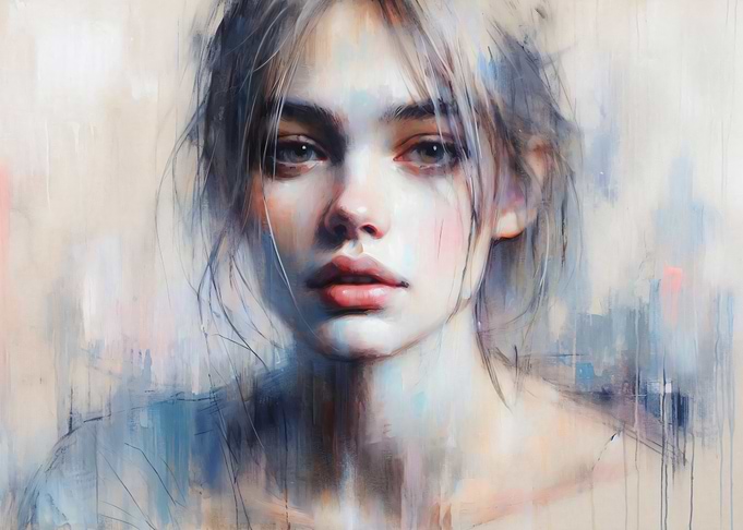 Emotions - Expressiv Portrait Painting of a Woman