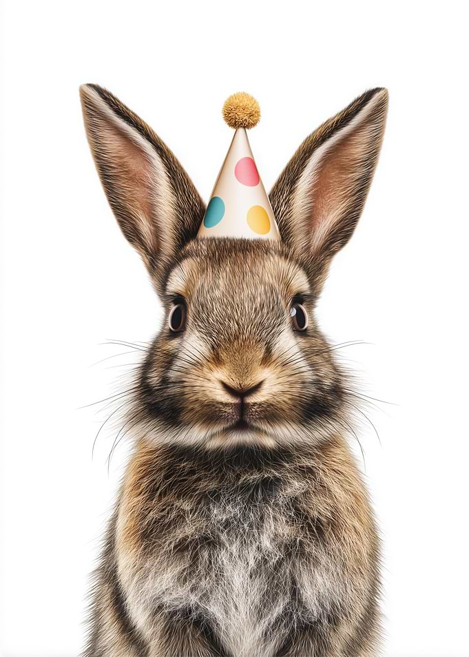 Rabbit with Party Hat