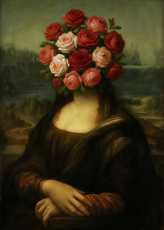 Mona Lisa with Roses