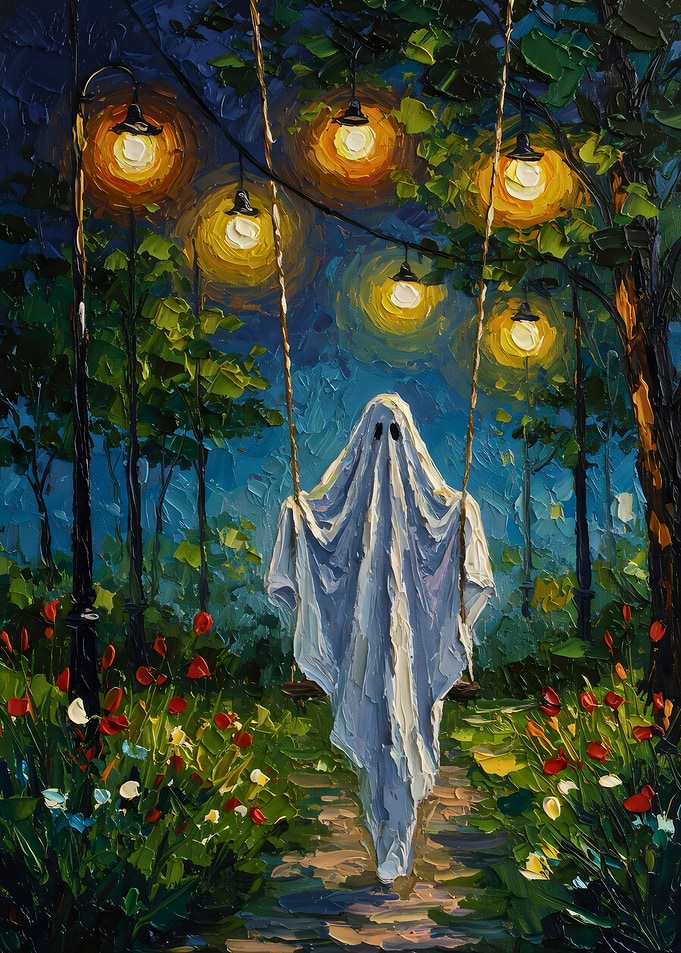 Ghost on a Swing Painting