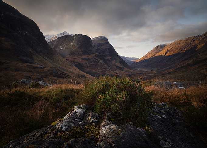 Scottish Highlands Mountain Glen Landscape