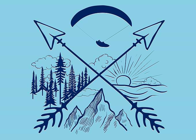 Adventure Arrows with Paragliding Scene