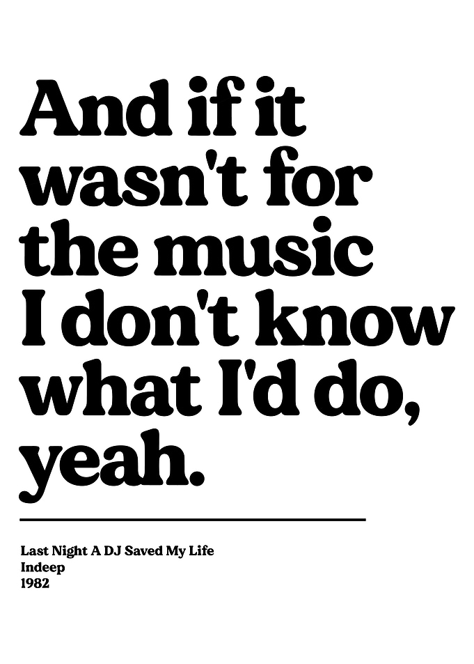 Music Quote - Last Night A DJ