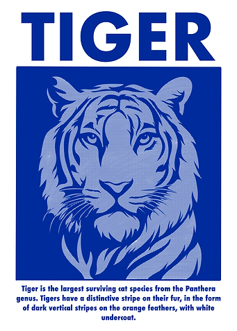 Blue Tiger Portrait