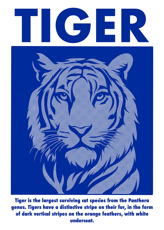 Blue Tiger Portrait
