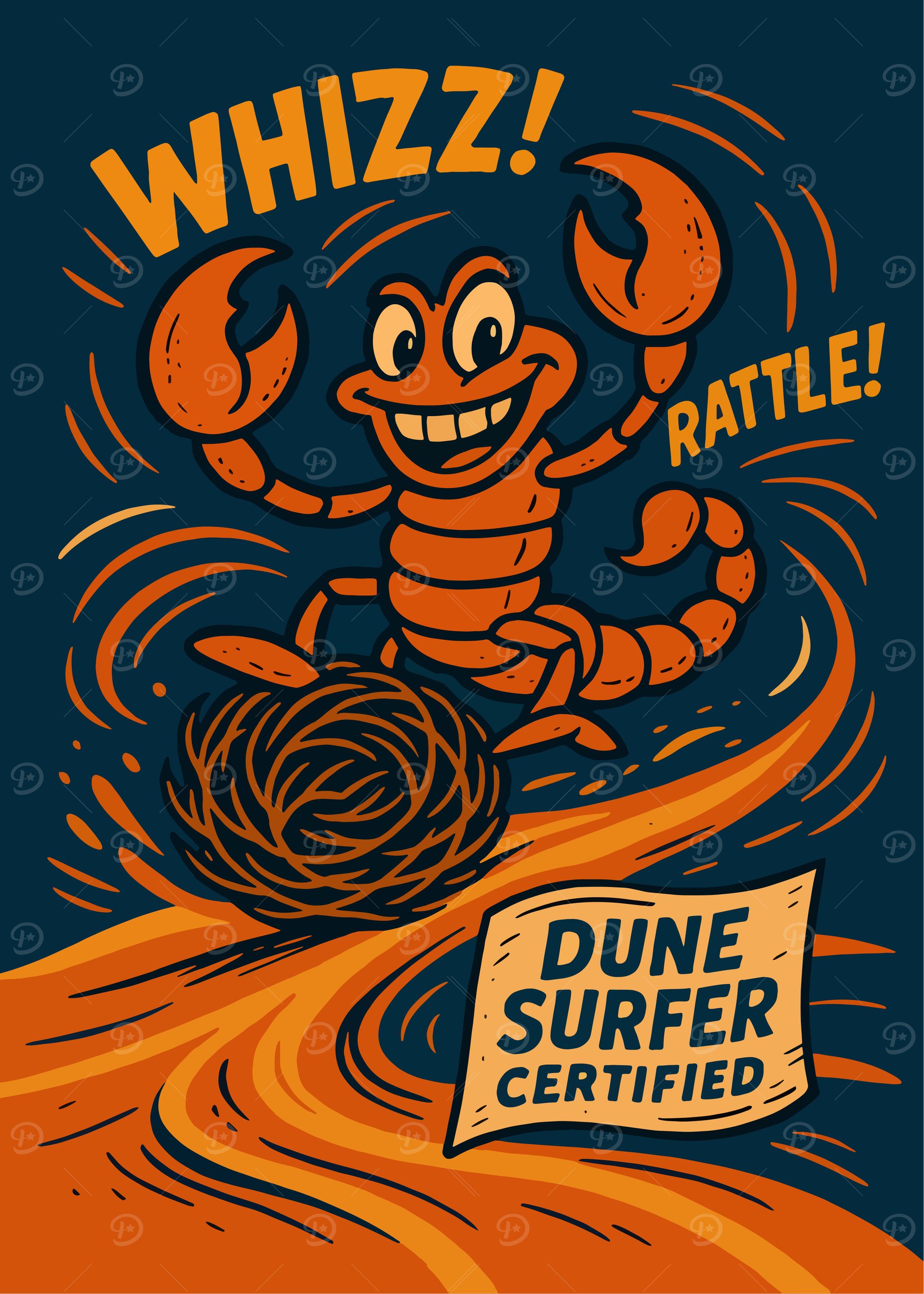 Dune Surfer Certified Cartoon Scorpion