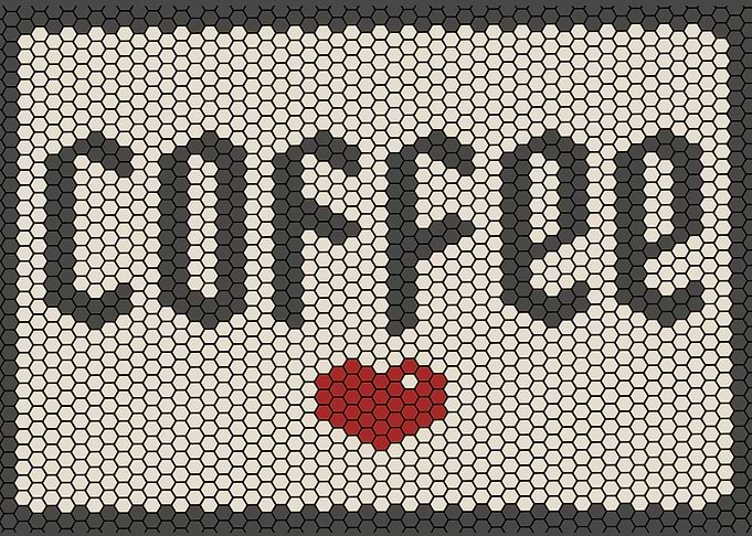 Sorry Heart Hexagon Tile Pattern