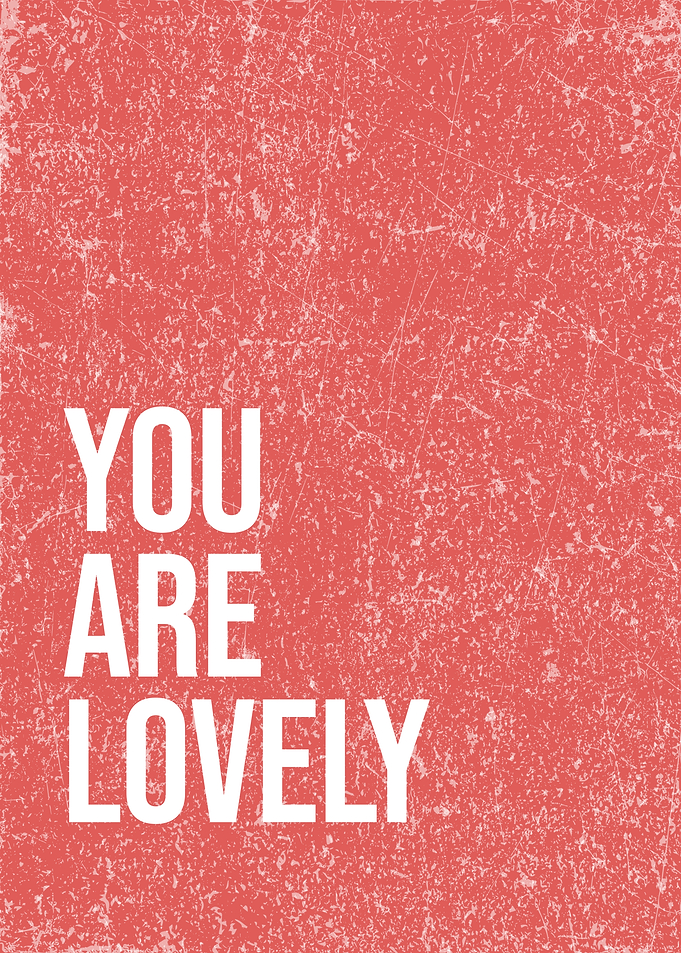 YOU ARE LOVELY: Self-Love Wall Art Uplifting Bedroom Decor