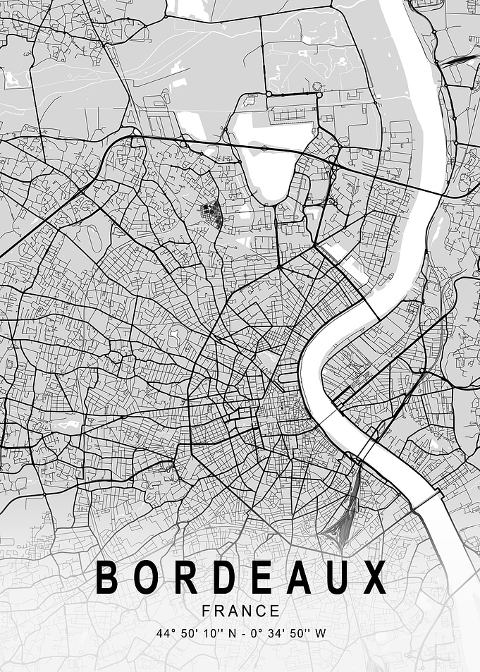 Bordeaux Light City Map