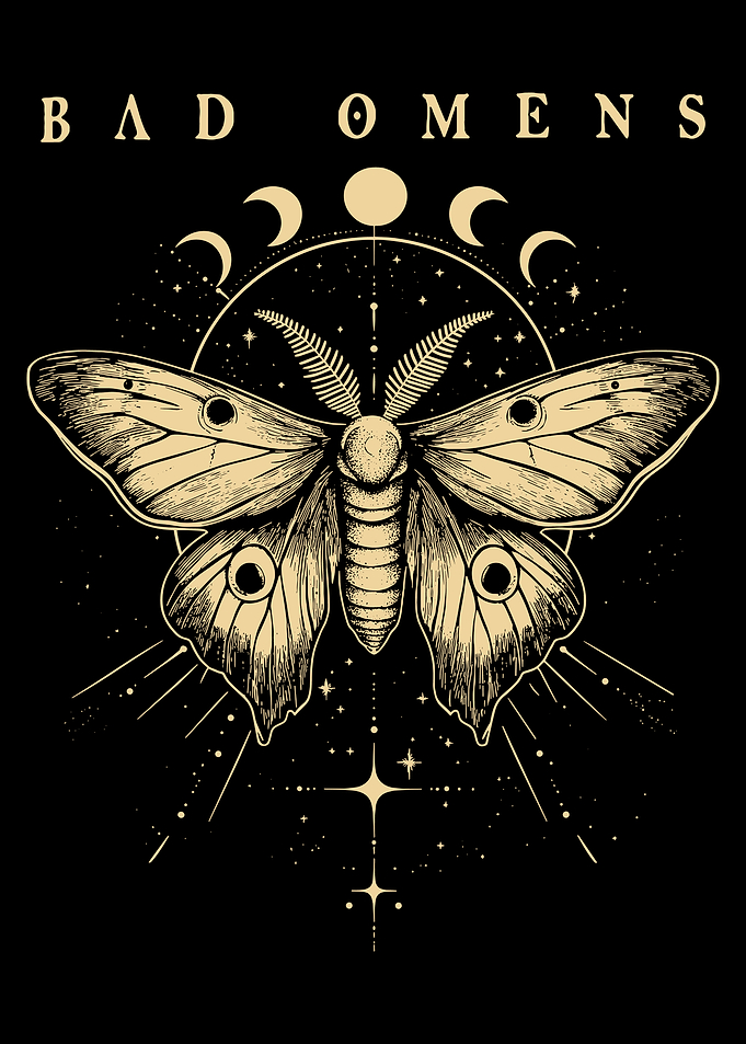 Bad Omens Moth and Moon Phases