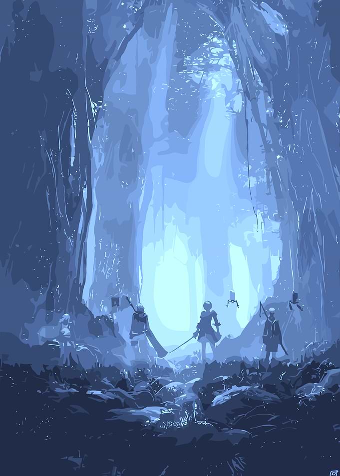 Nier Automata Forest Digital Art