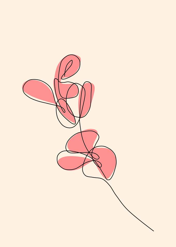 Minimalist Floral Line Art