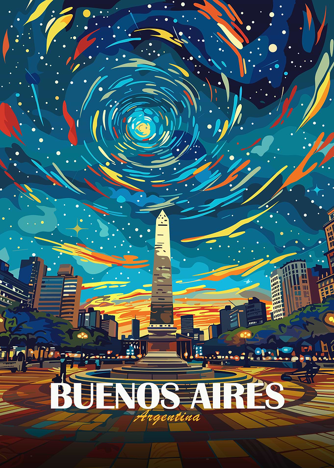 Buenos Aires Argentina Travel Poster