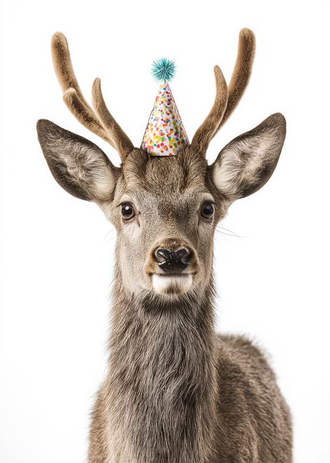 Deer with Party Hat