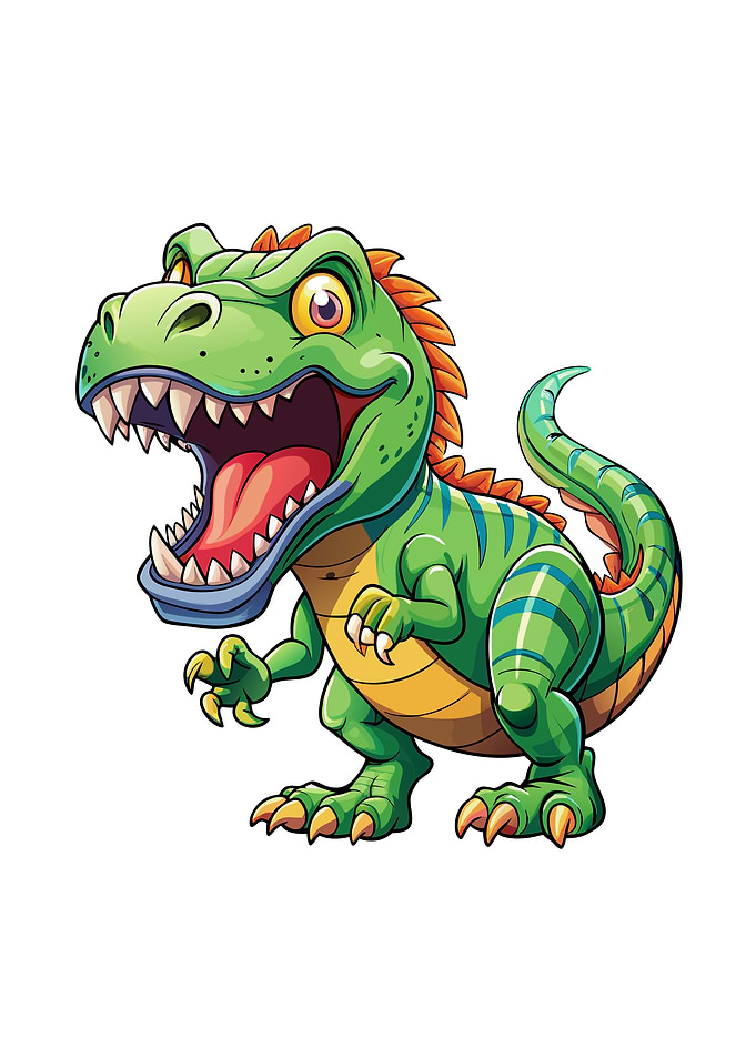 Cartoon Tyrannosaurus Rex Illustration