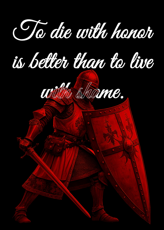 Honor Before Shame Medieval Knight