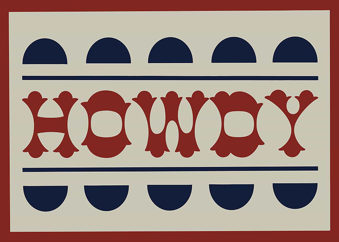 Howdy Decorative Text Art
