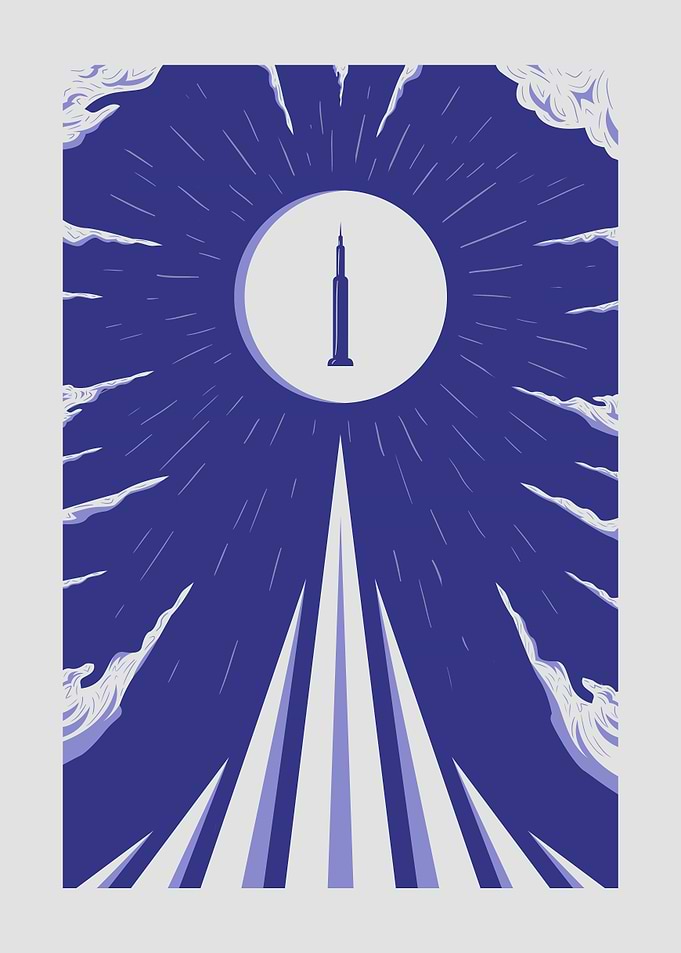 Rocket Launch Purple Art