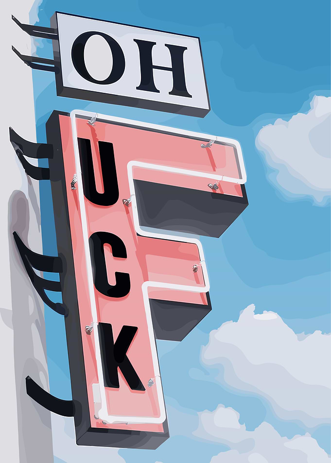 OH FUCK Neon Sign Art