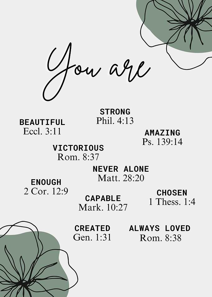 Inspirational Bible Verse Floral Art