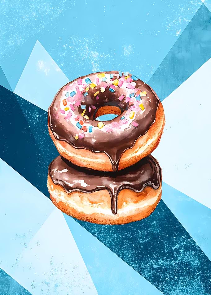 Vintage Donuts Stacked