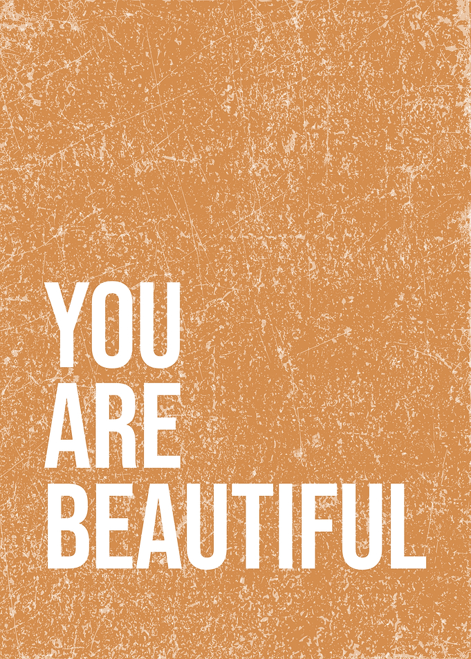 YOU ARE BEAUTIFUL Self-Love Wall Art Uplifting Home Decor