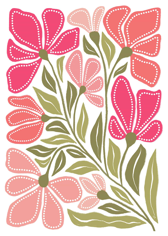 Bold Pink Flowers