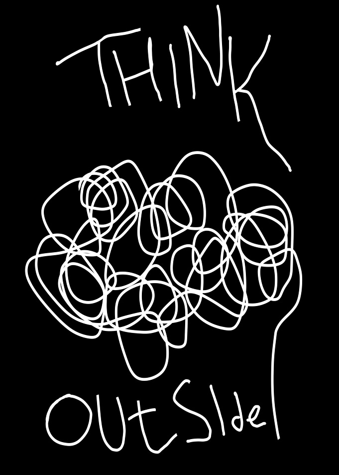 Think Outside: Abstract Brain Illustration