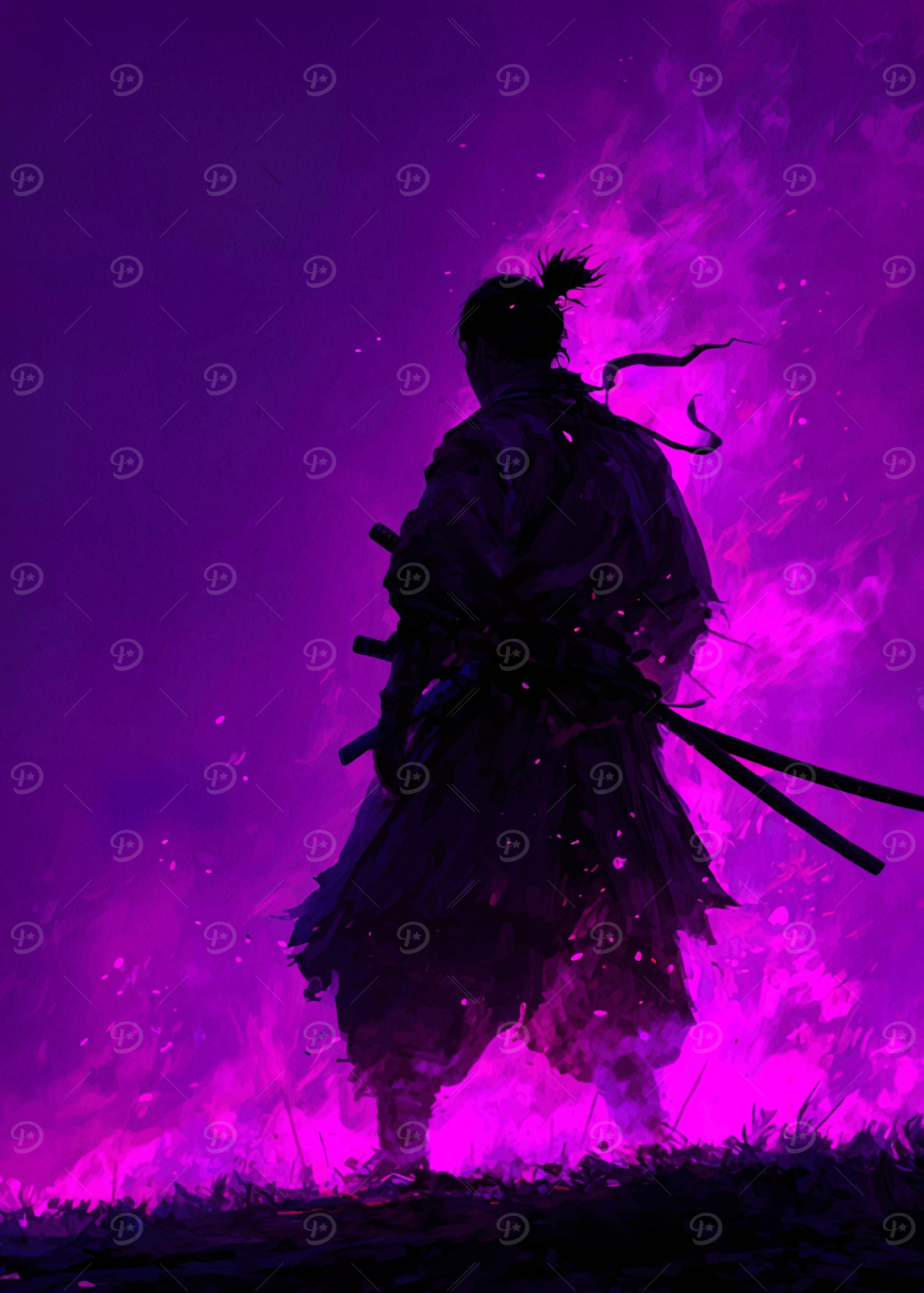 Purple Samurai Warrior