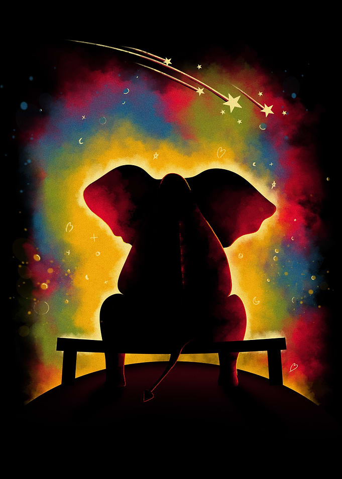 Elephant on a Bench