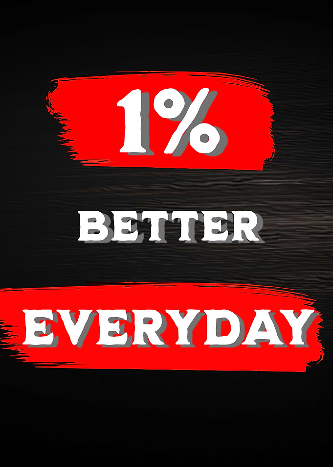 1% Better Everyday Motivational Poster